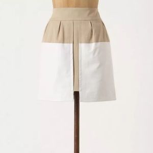 Leifsdottir Left Bank leather colorblocked skirt